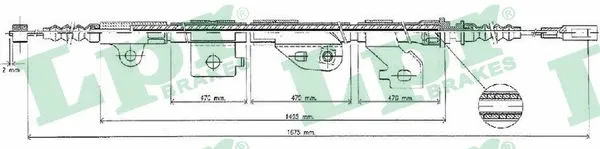 Cable Pull, parking brake (C0480B)