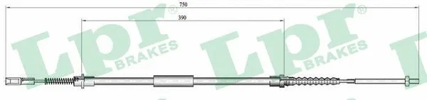 Cable Pull, parking brake (C0646B)