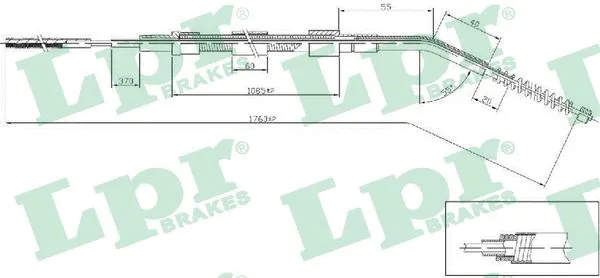Cable Pull, parking brake (C0068B)