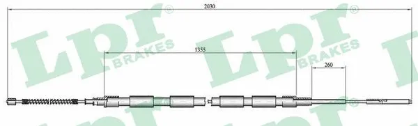 Cable Pull, parking brake (C0302B)
