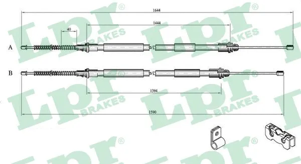 Cable Pull, parking brake (C0269B)