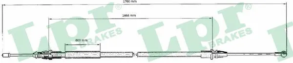 Cable Pull, parking brake (C0707B)