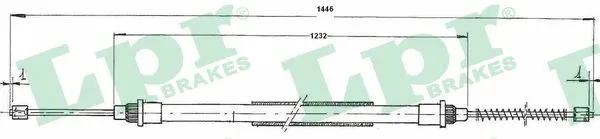 Cable Pull, parking brake (C0729B)