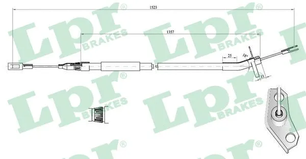 Cable Pull, parking brake (C0446B)