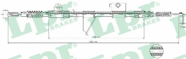 Cable Pull, parking brake (C0514B)