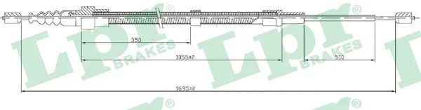 Cable Pull, parking brake (C0952B)