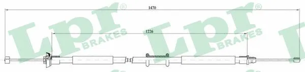 Cable Pull, parking brake (C0197B)