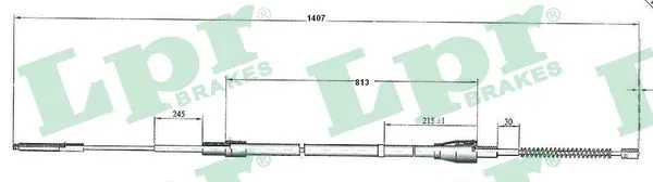 Cable Pull, parking brake (C0950B)