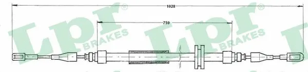 Cable Pull, parking brake (C0901B)