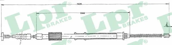 Cable Pull, parking brake (C0185B)