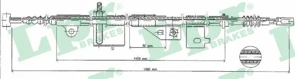 Cable Pull, parking brake (C0498B)