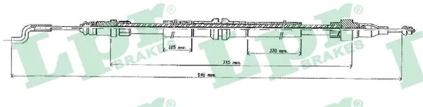 Cable Pull, parking brake (C0898B)