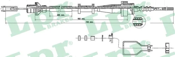 Cable Pull, clutch control (C0117C)