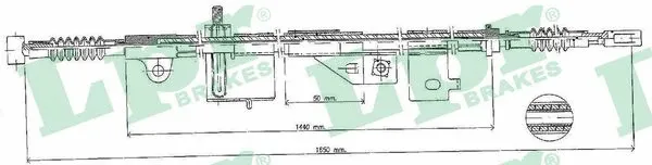 Cable Pull, parking brake (C0500B)