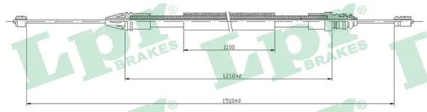 Cable Pull, parking brake (C0710B)