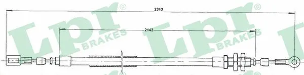 Cable Pull, parking brake (C1624B)