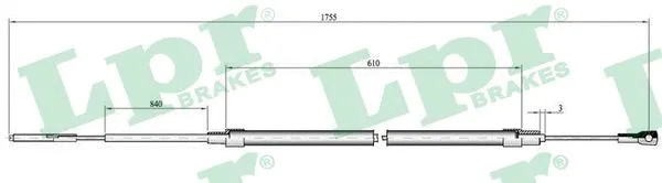 Cable Pull, parking brake (C0073B)
