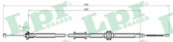 Cable Pull, parking brake (C1012B)