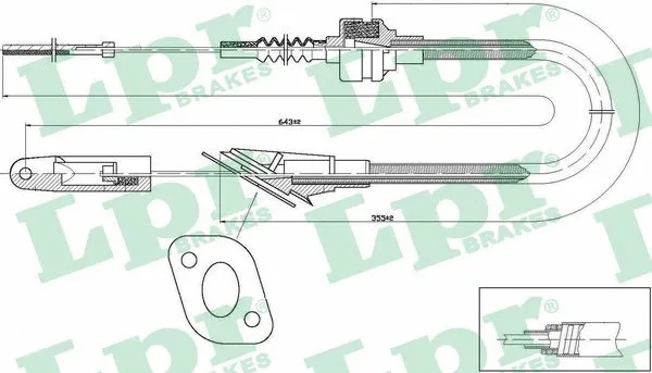 Cable Pull, clutch control (C0417C)