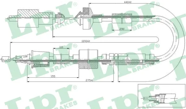 Cable Pull, clutch control (C0470C)