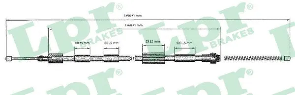 Cable Pull, parking brake (C0124B)