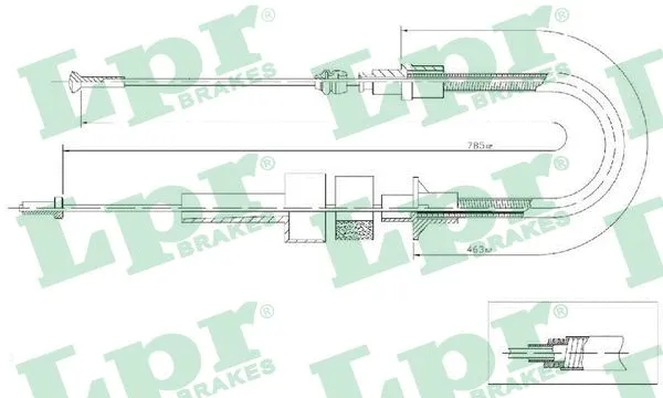 Cable Pull, clutch control (C0041C)