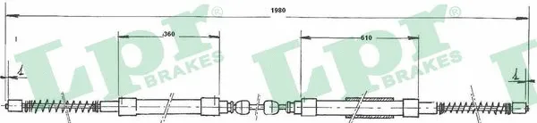 Cable Pull, parking brake (C1494B)