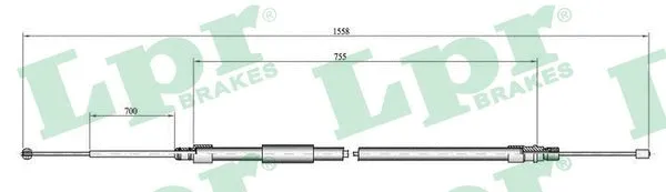 Cable Pull, parking brake (C0080B)