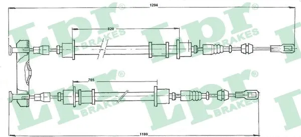 Cable Pull, parking brake (C0540B)