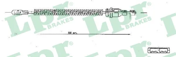 Cable Pull, parking brake (C1350B)