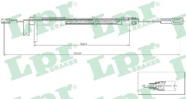 Cable Pull, parking brake (C0441B)