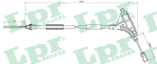 Cable Pull, parking brake (C0641B)