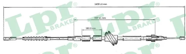 Cable Pull, parking brake (C0033B)