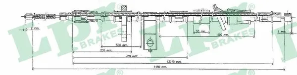 Cable Pull, parking brake (C0320B)