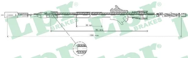 Cable Pull, parking brake (C0030B)
