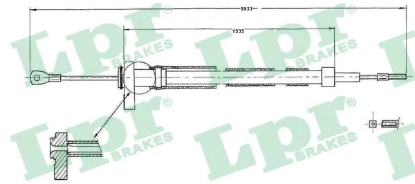 Cable Pull, parking brake (C0900B)