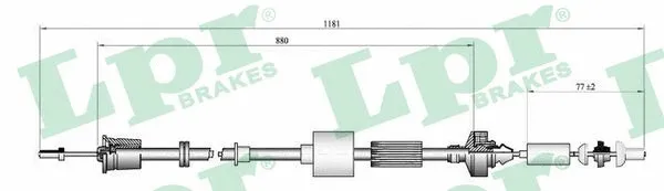 Cable Pull, clutch control (C0185C)