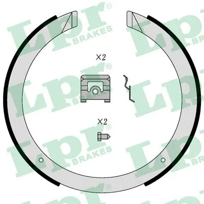Brake Shoe Set, parking brake (01098)