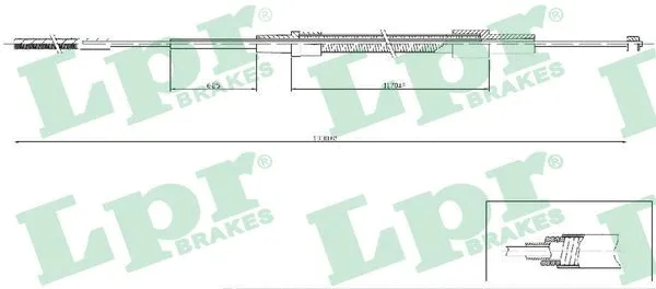 Cable Pull, parking brake (C0078B)