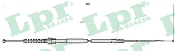 Cable Pull, parking brake (C0933B)