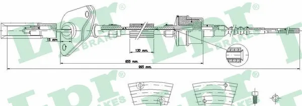 Cable Pull, clutch control (C0565C)