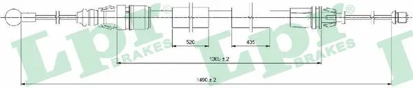 Cable Pull, parking brake (C0733B)