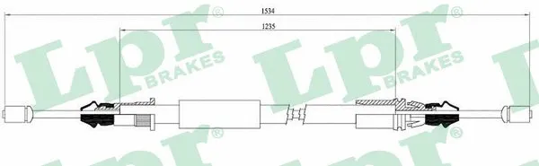 Cable Pull, parking brake (C0108B)