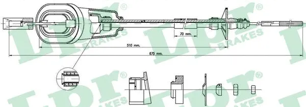 Cable Pull, clutch control (C0317C)