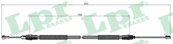 Cable Pull, parking brake (C0748B)