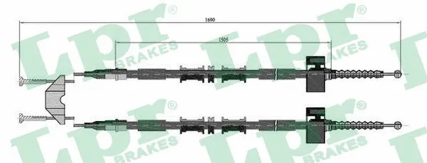 Cable Pull, parking brake (C0594B)