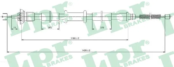 Cable Pull, parking brake (C1247B)