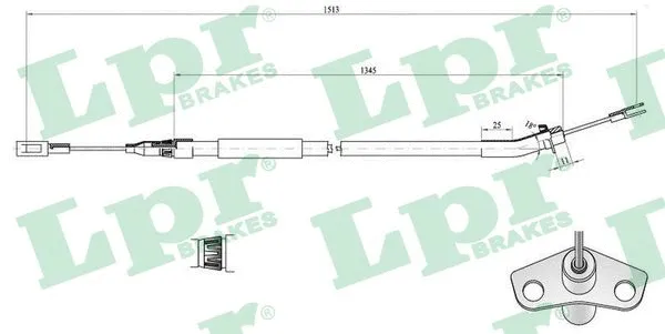 Cable Pull, parking brake (C0448B)