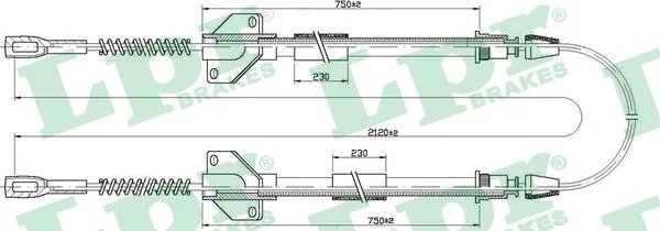 Cable Pull, parking brake (C0333B)