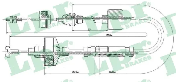 Cable Pull, clutch control (C0309C)